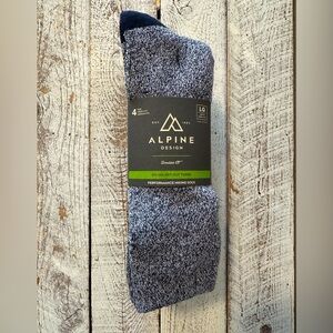 Men’s Alpine Design Performance Hiking Sock 4 pack - NIP/NWT